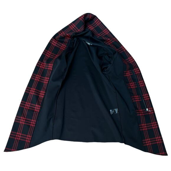 Maceoo Plaid Hooded Jacket Signature Sport Cardigan Sz S Long Sleeve Zip Closure - Picture 9 of 13